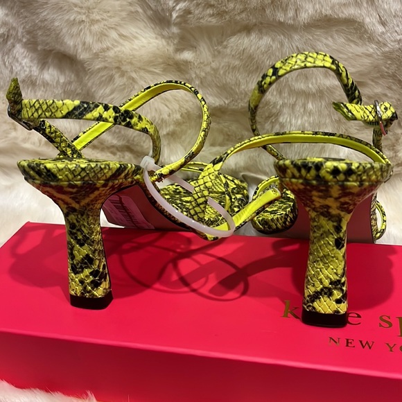 New Gianni Bini leather Neón animal print sandal heel - Picture 6 of 6
